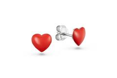  Ear studs - Heart Enamel - 