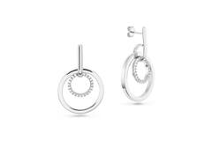  Ear studs - Round Zirconia - 