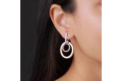  Ear studs - Round Zirconia - 