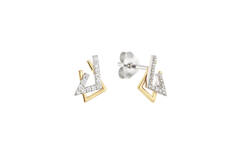  Ear studs - Triangle Zirconia - 