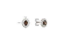  Ohrstecker - Oval Topas - 