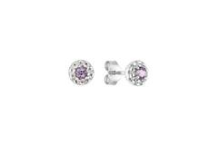  Ohrstecker - Rund Amethyst - - Ø 6mm