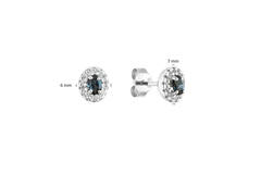  Ohrstecker - Oval Topas - 