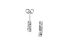  Ohrstecker - Halbrund Zirkonia - 