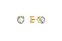  Ear studs - Round Topaz - 