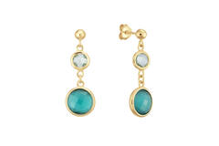  Colors from Nature - Boucles d'oreilles à puces Pierre de couleur - 