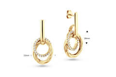  Boucles d'oreilles à puces Zircone - 