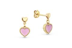 Ear studs - Heart Enamel - 