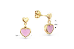  Ear studs - Heart Enamel - 