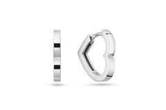  Ohrringe mit Clipverschluss - Premium Hoops - Herz