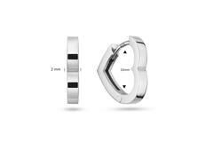  Ohrringe mit Clipverschluss - Premium Hoops - Herz