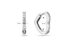  Ohrringe mit Clipverschluss - Premium Hoops - Herz