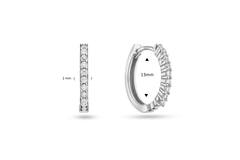  Earrings with folding clasp - Premium Hoops