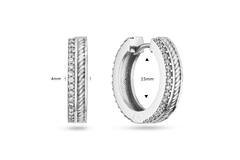  Earrings with folding clasp - Premium Hoops