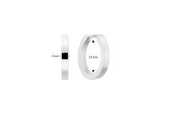  Ohrringe mit Clipverschluss - Premium Hoops - Ø 12mm