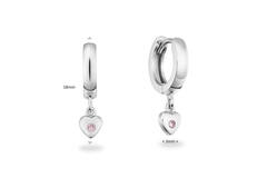 Earrings with folding clasp - Heart