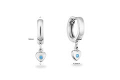  Earrings with folding clasp - Heart