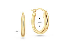  Créoles - Chunky Chic - Rond - Ø 25mm