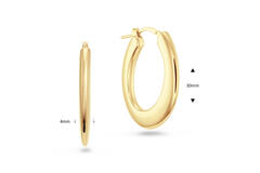  Créoles - Chunky Chic - Rond - Ø 30mm