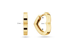  Klapoorringen - Premium Hoops - Hart