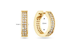  Earrings with folding clasp - Premium Hoops