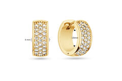  Earrings with folding clasp - Premium Hoops