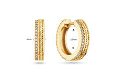  Earrings with folding clasp - Premium Hoops