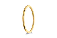 Ring Glad - Zilver - Gold Plated - 0,7gr