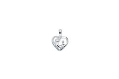  Pendentif familial - Cœur - 14mm