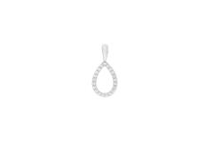  Pendentifs avec pierre - Goutte - 8mm