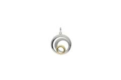  Pendants with stone - Circle - 26mm