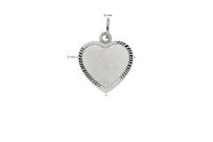  Engraved plates - Heart - 17mm