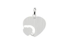  Engraved plates - Heart - 22mm