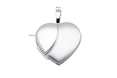  Medallions - Heart - 30mm