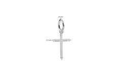 Kruis 15,5x9mm - Zilver - Mat - 0,4gr