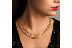  Lengte collier - Venetiaan - 0.8mm - 38cm - 14k Goud - 2.1gr