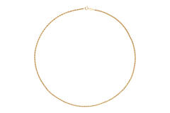  Gliederkette - Band - 2.5mm - 45cm - 14k Gold - 2.1gr