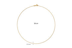  Colliers en longueur - Ancre - 0.75mm - 38cm - 14k Or