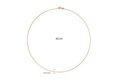  Colliers en longueur - Ancre - 0.75mm - 42cm - 14k Or
