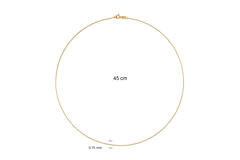  Long necklaces - Anchor - 0.75mm - 45cm - 14k Gold