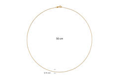  Länge Ketten - Anker - 0.75mm - 50cm - 14k Gold