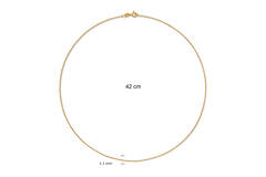  Länge Ketten - Anker - 1.1mm - 42cm - 14k Gold
