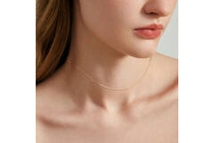  Lengte collier - Anker - 1.35mm - 38cm - 14k Goud