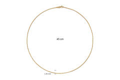 Colliers en longueur - Ancre - 1.35mm - 45cm - 14k Or
