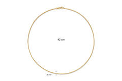  Länge Ketten - Anker - 1.6mm - 42cm - 14k Gold