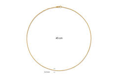  Colliers en longueur - Ancre - 1.6mm - 45cm - 14k Or