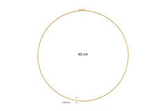  Long necklaces - Anchor - 1.6mm - 60cm - 14k Gold