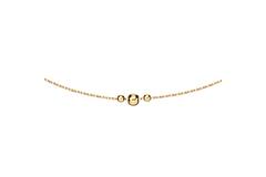  Necklaces with stone - Anchor - 14k Gold - 45cm