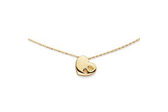  Halsketten mit Stein - Herz - Anker - 14k Gold - 45cm