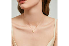  Halsketten mit Stein - Herz - Anker - 14k Gold - 45cm